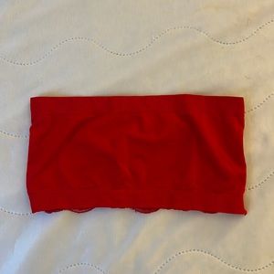 Red bandeau with lace back!